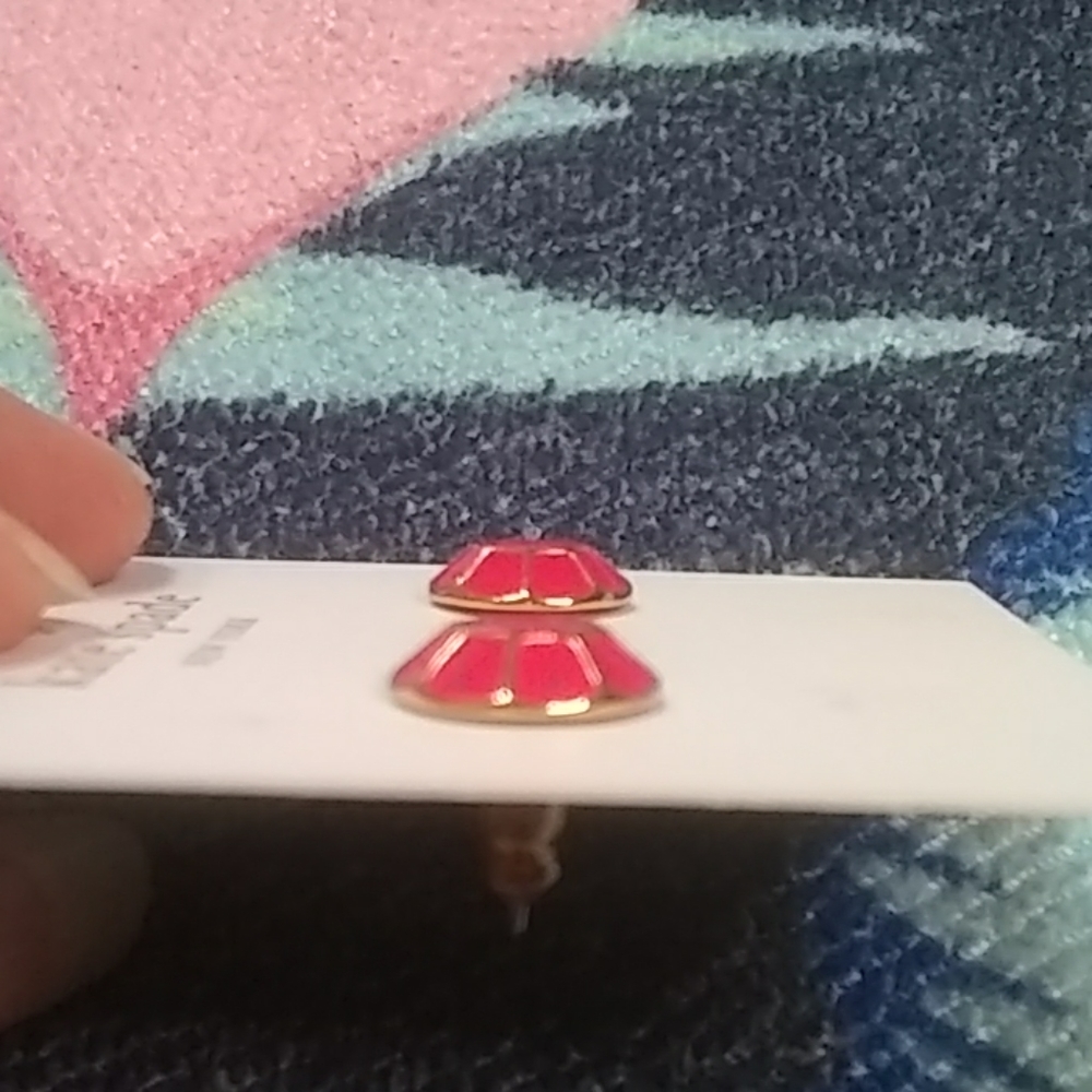 NWT Kate Spade Jewel Bar Pink Gold Earrings - Picture 5 of 5